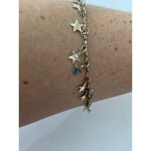 Star anklet silver tone